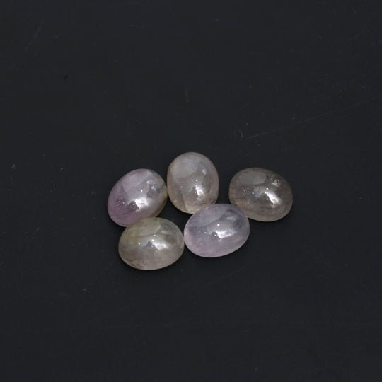 Natural Multi Sapphire Smooth Oval Loose Gemstone, 8x10mm , Multi Sapphire Jewelry Making Gemstone, Set Of 5 Pieces