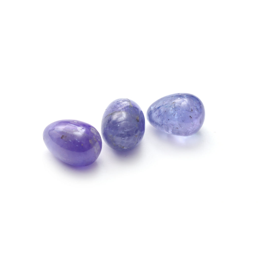 Natural Tanzanite Smooth Drops Loose Gemstone, 10x14 mm, Tanzanite Jewelry Handmade Gift For Women, Set of 3 Pieces - National Facets, Gemstone Manufacturer, Natural Gemstones, Gemstone Beads