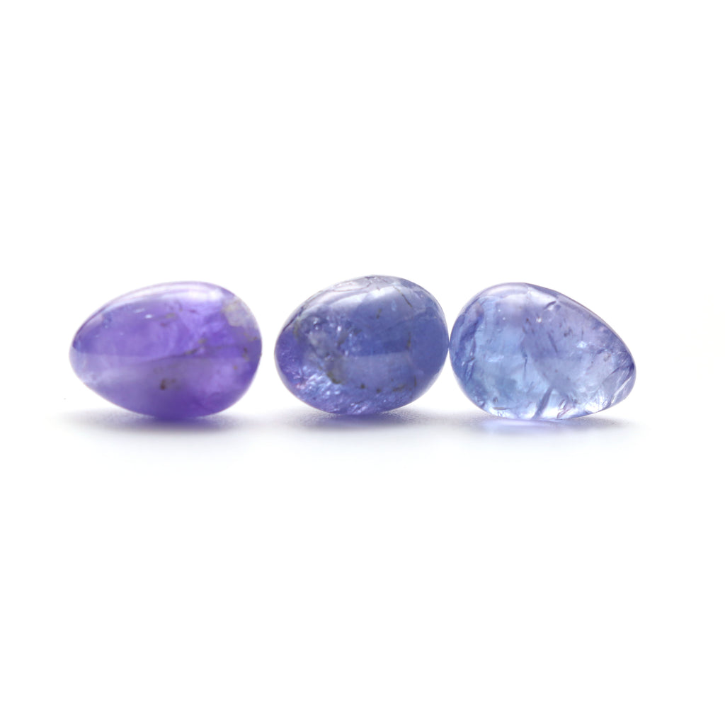 Natural Tanzanite Smooth Drops Loose Gemstone, 10x14 mm, Tanzanite Jewelry Handmade Gift For Women, Set of 3 Pieces - National Facets, Gemstone Manufacturer, Natural Gemstones, Gemstone Beads