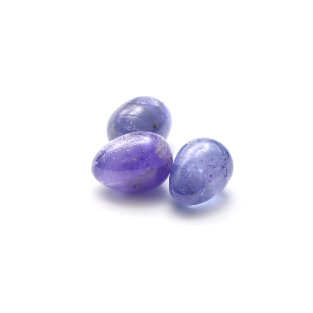 Natural Tanzanite Smooth Drops Loose Gemstone, 10x14 mm, Tanzanite Jewelry Handmade Gift For Women, Set of 3 Pieces - National Facets, Gemstone Manufacturer, Natural Gemstones, Gemstone Beads