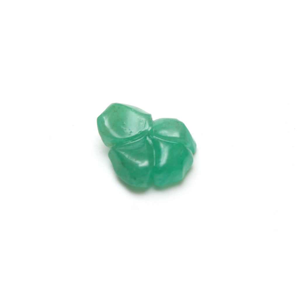 Natural Emerald Flower Carving Loose Gemstone, 18.5x21.5 mm, Emerald Carving, Emerald Flower Jewelry Making Gemstone, 1 Piece - National Facets, Gemstone Manufacturer, Natural Gemstones, Gemstone Beads