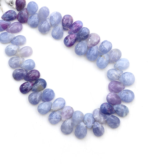 Hackmanite Smooth Pear Beads, 6x9 mm To 7x10 mm, Hackmanite Jewelry Making Beads, 8 Inches Full Strand, Price Per Strand