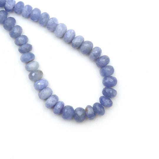 Hackmanite Faceted Rondelle Beads, 8 mm To 9 mm, Hackmanite Jewelry Making Beads, 18 Inches Full Strand, Price Per Strand