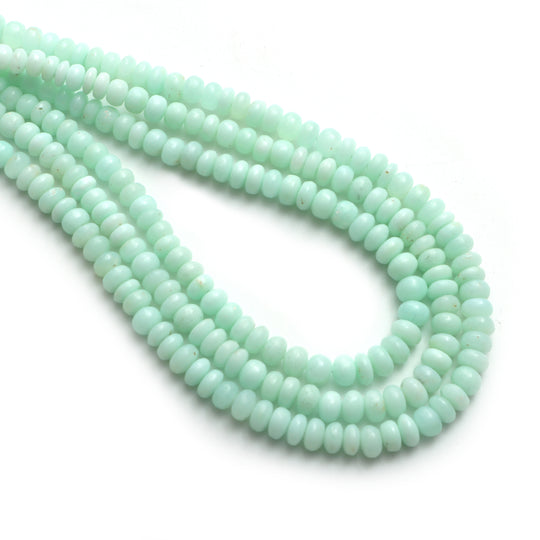 Chrysoprase Smooth Rondelle Beads, 3.5 mm To 5.5 mm, Chrysoprase Jewelry Making Beads, 18 Inches Full Strand, Price Per Strand