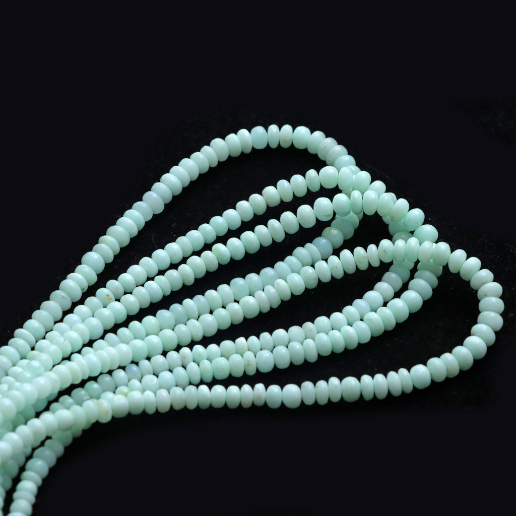 Chrysoprase Smooth Rondelle Beads