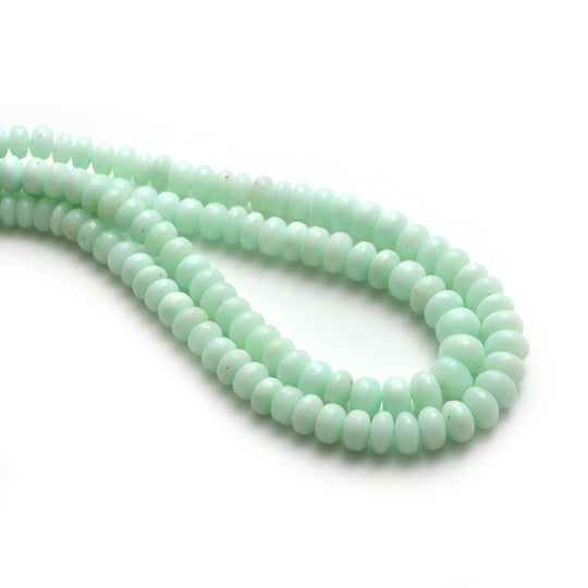 Chrysoprase Smooth Rondelle Beads, 6 mm To 9 mm, Chrysoprase Jewelry Making Beads, 18 Inches Full Strand, Price Per Strand