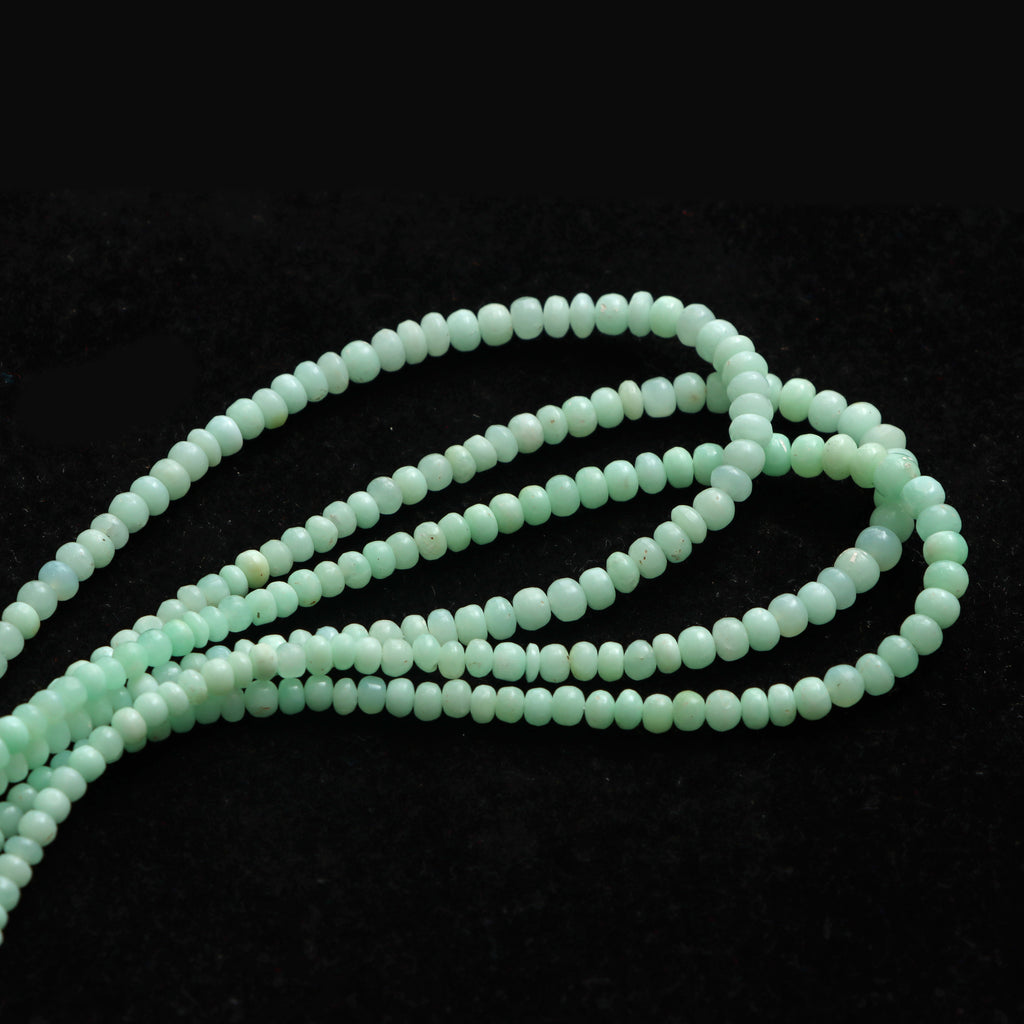 Chrysoprase Smooth Rondelle Beads