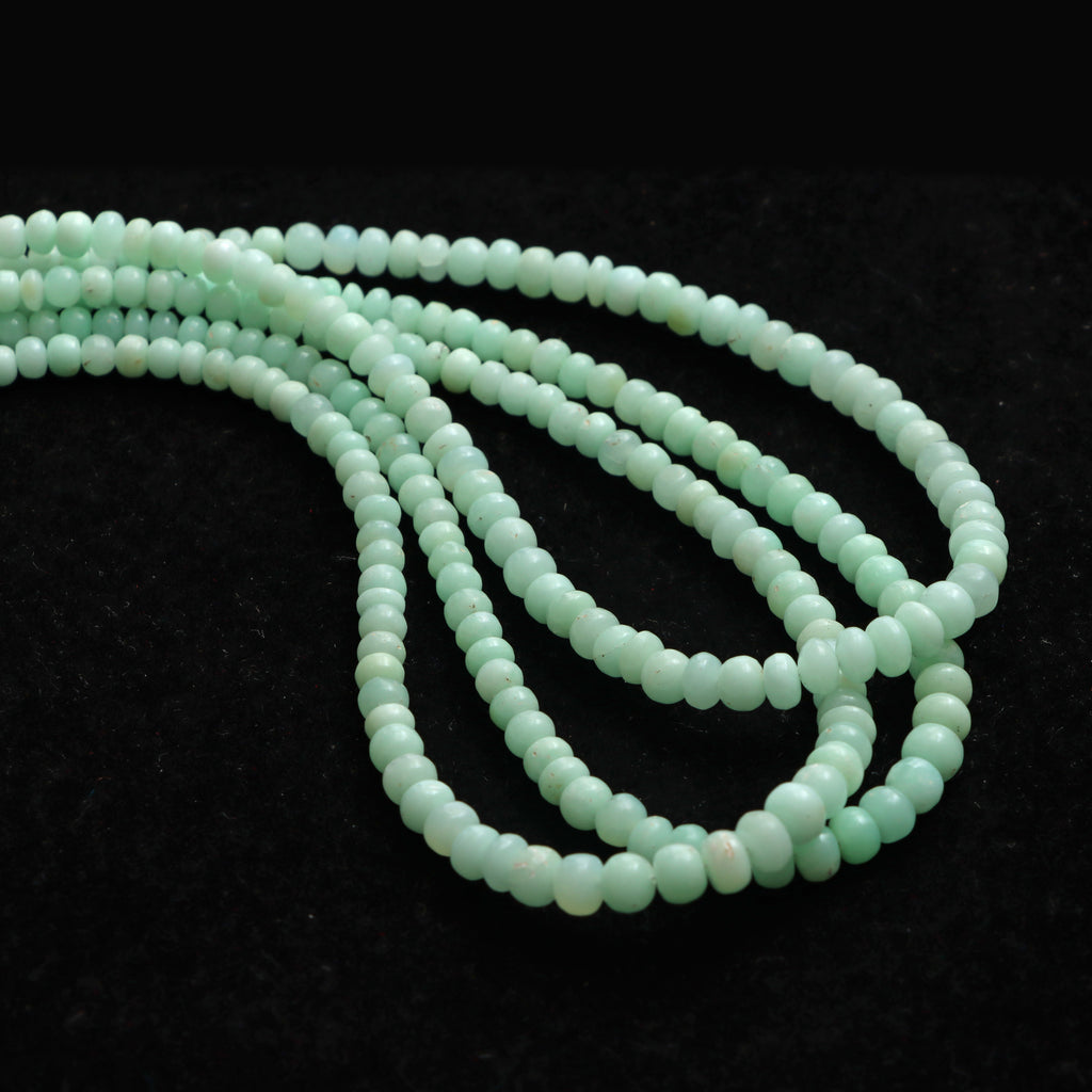 Chrysoprase Smooth Rondelle Beads