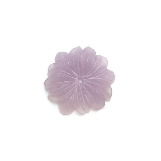 Natural Yttrium Fluorite Flower Carving Loose Gemstone, 27x27 mm, Yttrium Fluorite Jewelry Handmade , 1 Piece