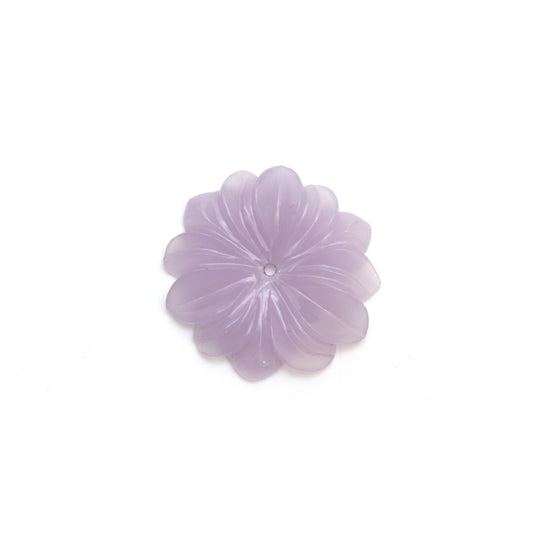Natural Yttrium Fluorite Flower Carving Loose Gemstone, 30x30 mm, Yttrium Fluorite Jewelry Handmade , 1 Piece