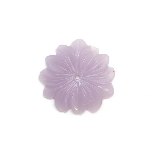 Natural Yttrium Fluorite Flower Carving Loose Gemstone, 32x32 mm, Yttrium Fluorite Jewelry Handmade , 1 Piece