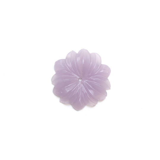 Natural Yttrium Fluorite Flower Carving Loose Gemstone, 30x30 mm, Yttrium Fluorite Jewelry Handmade , 1 Piece