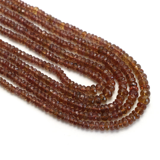Color Change Garnet Faceted Rondelle Beads, 3 mm To 6 mm, Garnet Jewelry Making Beads, 17 Inches - 19.5 Inches Strand, Price Per Necklace