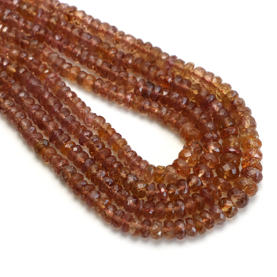 Color Change Garnet Faceted Rondelle Beads, 3 mm To 6 mm, Garnet Jewelry Making Beads, 15.5 Inches - 17 Inches Strand, Price Per Necklace