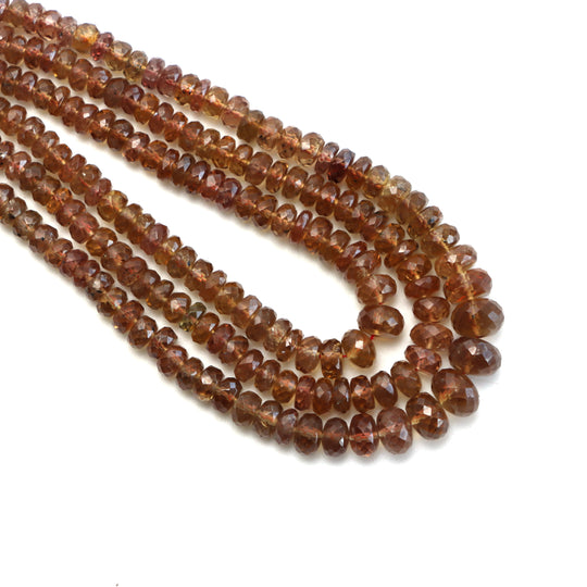Color Change Garnet Faceted Rondelle Beads, 3 mm To 8 mm, Garnet Jewelry Making Beads, 18 Inches - 19 Inches Full Strand, Price Per Necklace