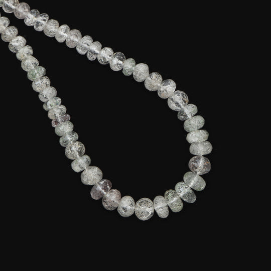 ハイアライト オパール ファセット ロンデル ビーズ、5 mm ～ 9 mm、ハイアライト オパール ジュエリー メイキング ビーズ、18 インチ フル ストランド、1 ストランドあたりの価格