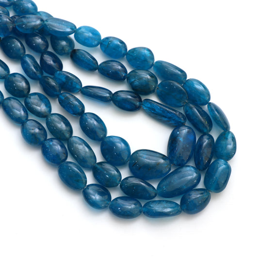 Neon Apatite Smooth Tumble Beads, Apatite Tumble, 8x9mm to 14x18mm, Neon Apatite , Gem Quality ,16 Inches Full Strand, Price Per Strand