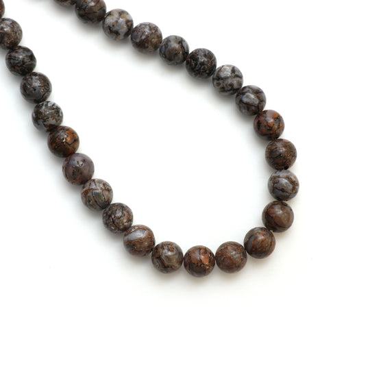 Natural Feather Pyrite Smooth Balls Beads, 8mm, Feather Pyrite Jewelry Making Beads, 20 Inches Full Strand, Price Per Strand