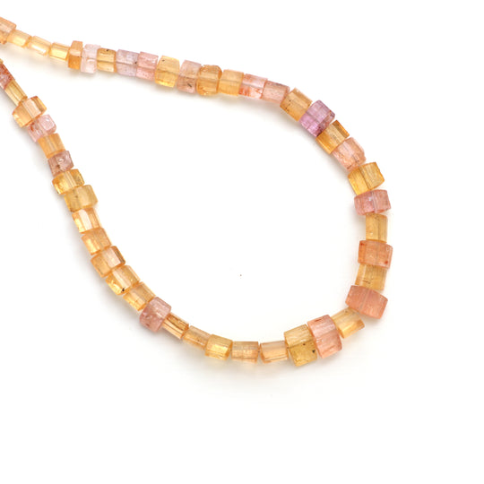 Imperial Topaz Faceted Cylinder Beads,3x5mm to 6x9mm, Imperial Topaz Jewelry Making Beads, 15 Inches Full Strand, Price Per Strand