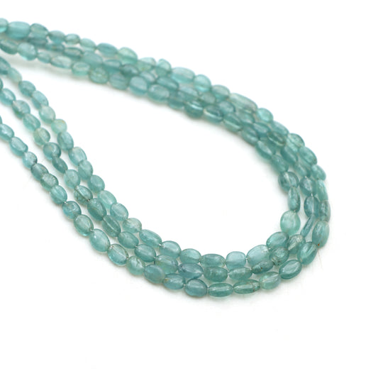 3x4 mm To 4x5 mm Blue Tourmaline Smooth Oval Shape Beads