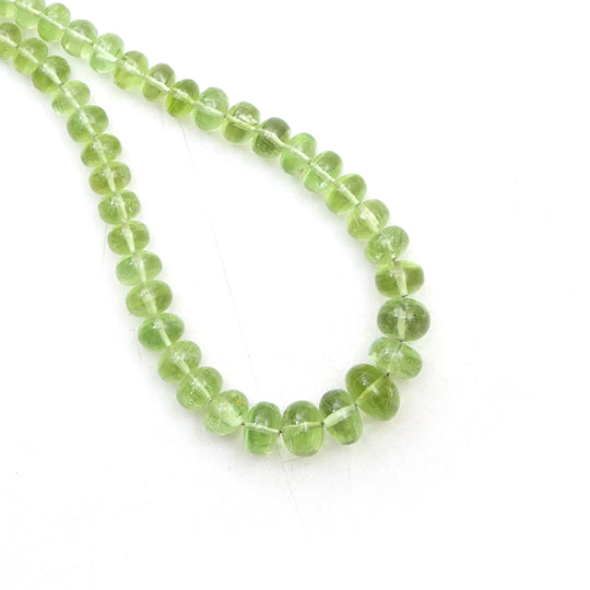 5 mm to 11.5 mm Peridot Smooth Rondelle Shape Beads