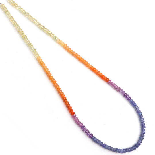 Mix Precious & Semi-Precious Faceted Rondelle Beads, 4.5 mm to 5 mm, Precious and Semi-Precious , 18 Inches Full Strand, Price Per Strand