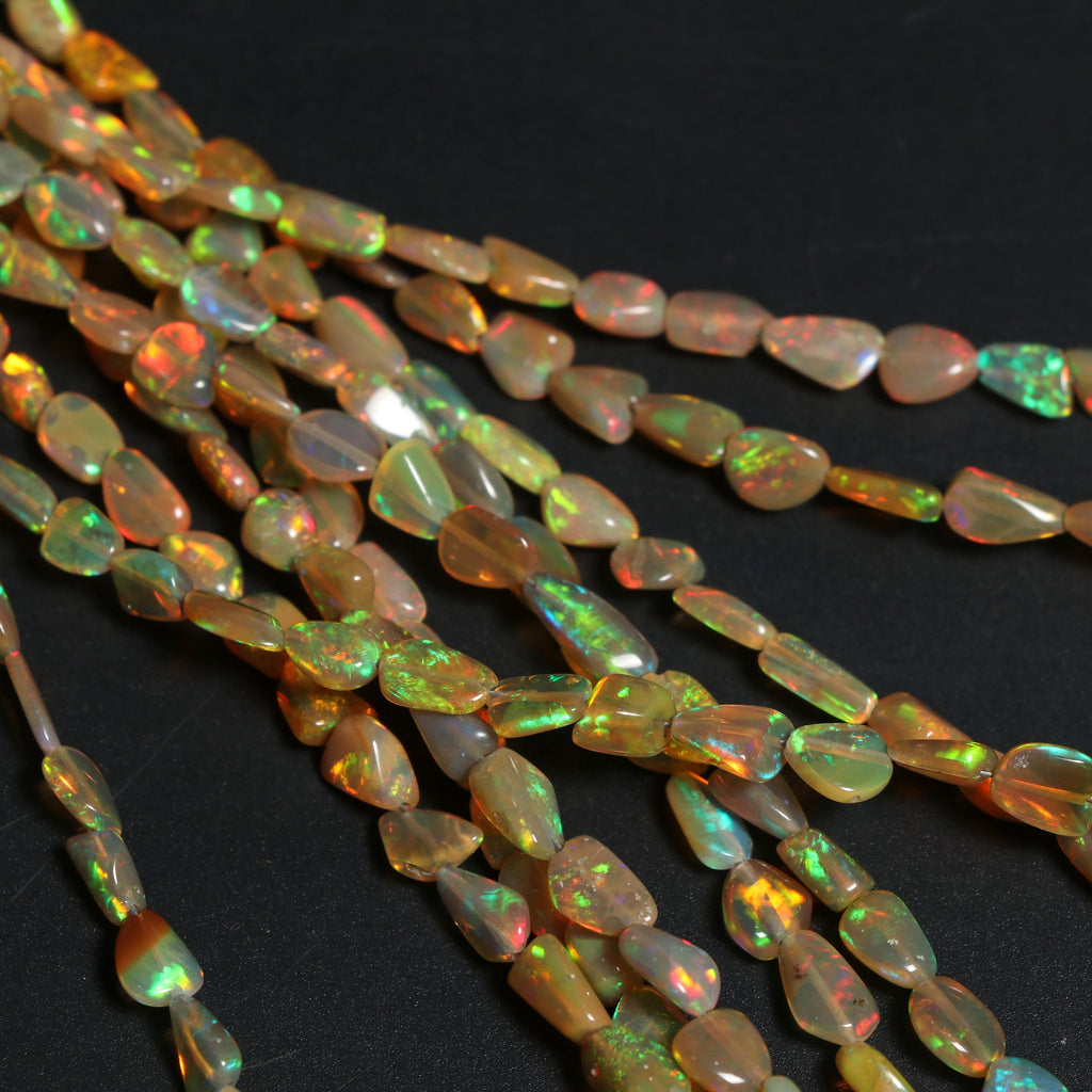 Natural Ethiopian Opal Smooth Nuggets Honey Color Beads | 3.5x5 mm to 7x9 mm | 8 Inches/ 18 Inches Full Strand | Price Per Strand - National Facets, Gemstone Manufacturer, Natural Gemstones, Gemstone Beads