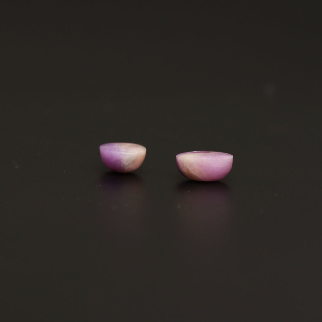 Natural Sugilite Smooth Oval Cabochon Gemstone | 8x10mm | Gemstone Cabochon | Pair ( 2 Pieces ) - National Facets, Gemstone Manufacturer, Natural Gemstones, Gemstone Beads