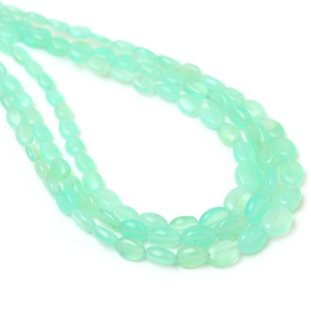 Natural Green Opal Smooth Tumble Beads | 4x5 mm to 7x10 mm | Rare beads necklace | 8 Inch/ 18 Inch Full Strand | Price Per Strand - National Facets, Gemstone Manufacturer, Natural Gemstones, Gemstone Beads