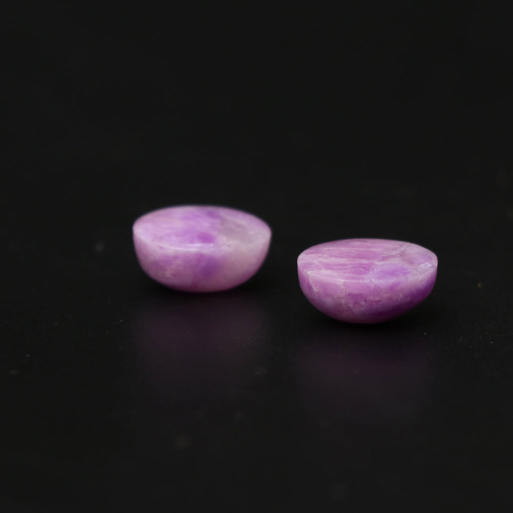 Natural Sugilite Smooth Oval Cabochon Gemstone | 10x12mm | Gemstone Cabochon | Pair ( 2 Pieces ) - National Facets, Gemstone Manufacturer, Natural Gemstones, Gemstone Beads