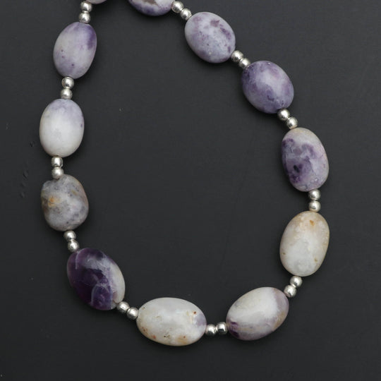 Natural Purple Opal Smooth Tumble Beads, Opal Beads, Opal Gemstone Beads- 10x8 to 14x9.5 MM - Gem Quality, 8 Inch, Price Per Strand