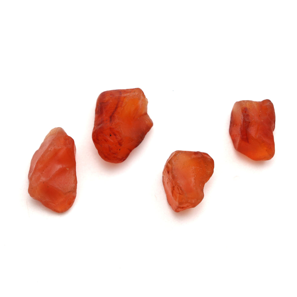 Natural Carnelian Organic Rough Loose Gemstone | 14x17 mm | Rough Loose Gemstone | Set of 10 Pieces - National Facets, Gemstone Manufacturer, Natural Gemstones, Gemstone Beads