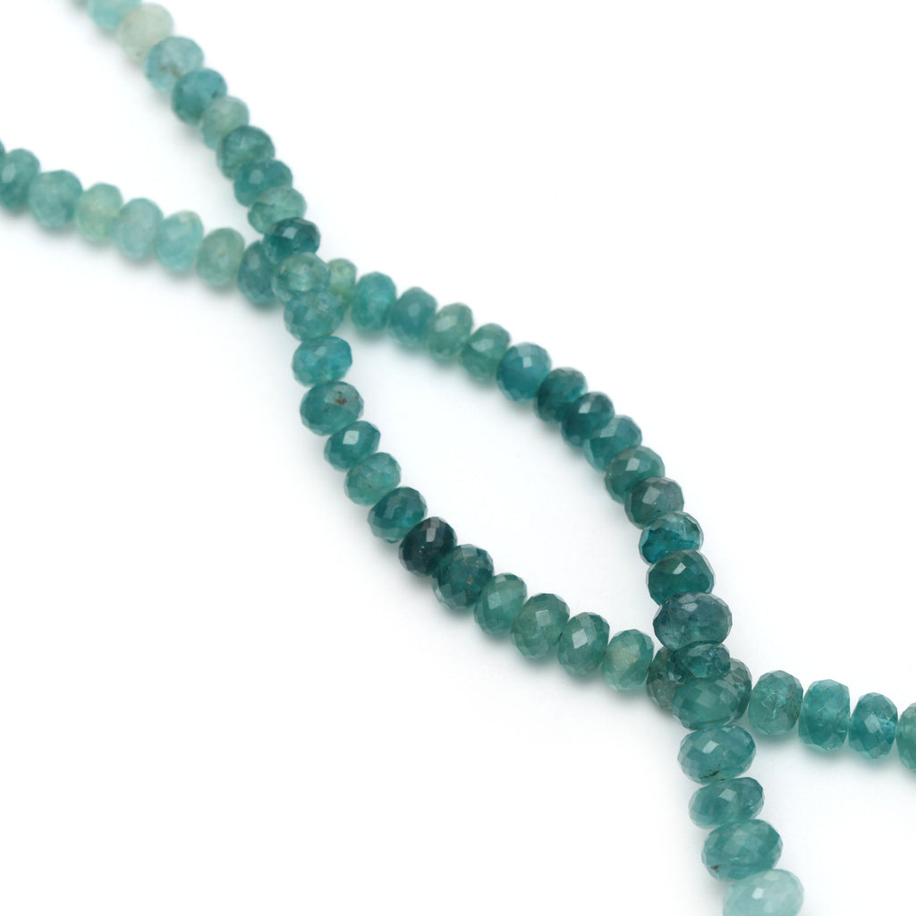 Natural Grandidierite Roundel Faceted Beads, 6 mm to 7.5 mm, Gem Quality, 8 Inch6 Inch\ 18 Inches ,Full Strand, Price Per Strand - National Facets, Gemstone Manufacturer, Natural Gemstones, Gemstone Beads