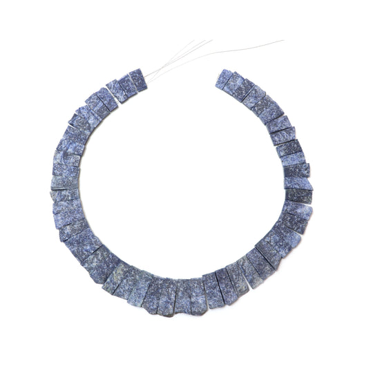 Natural Denim Quartz Faceted Slice Layout Beads, 16x9 mm to 29x12 mm, Quartz Jewelry Making Beads, 17 Inch Full Strand, Price Per Strand