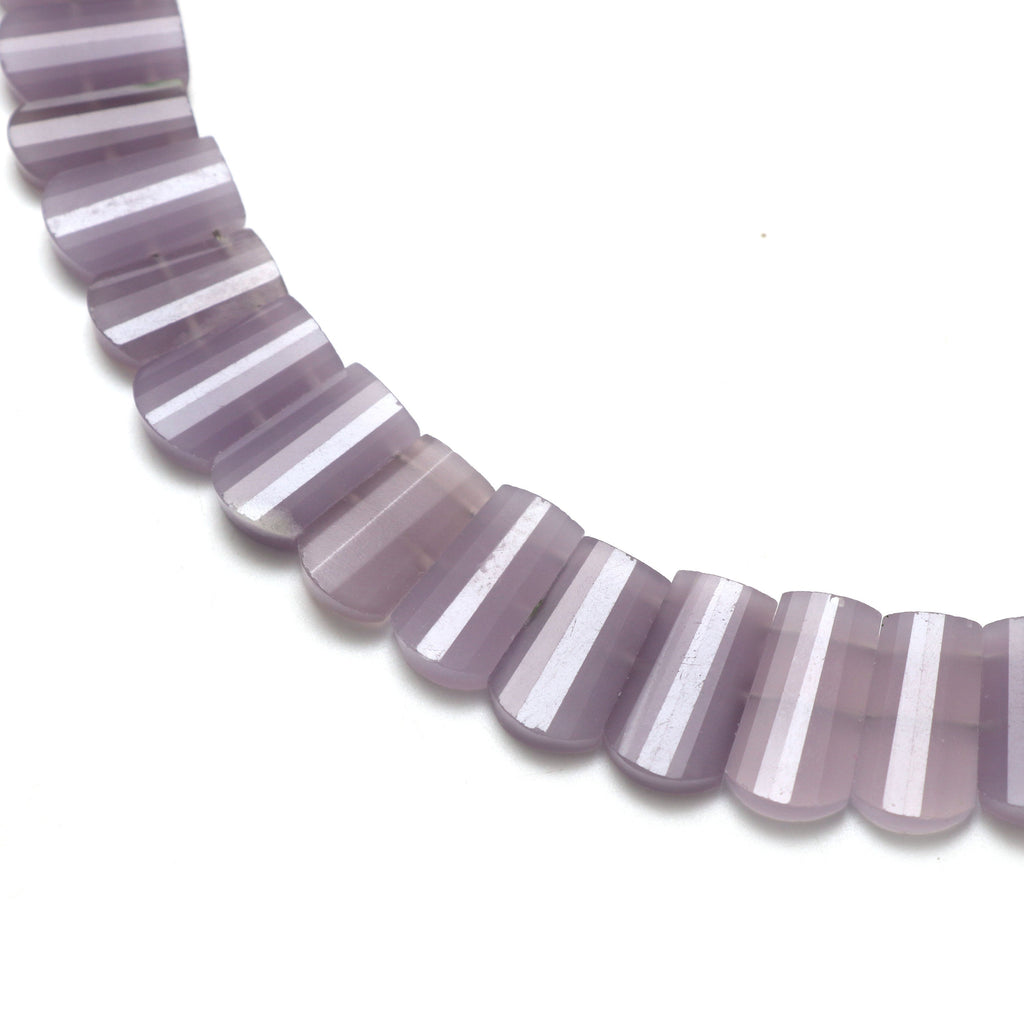 Natural Yttrium Fluorite Faceted Slice Layout Beads, 12x8 mm to 20x10 mm, Purple Fluroite Faceted, 17 Inch Full Strand, Price Per Strand - National Facets, Gemstone Manufacturer, Natural Gemstones, Gemstone Beads
