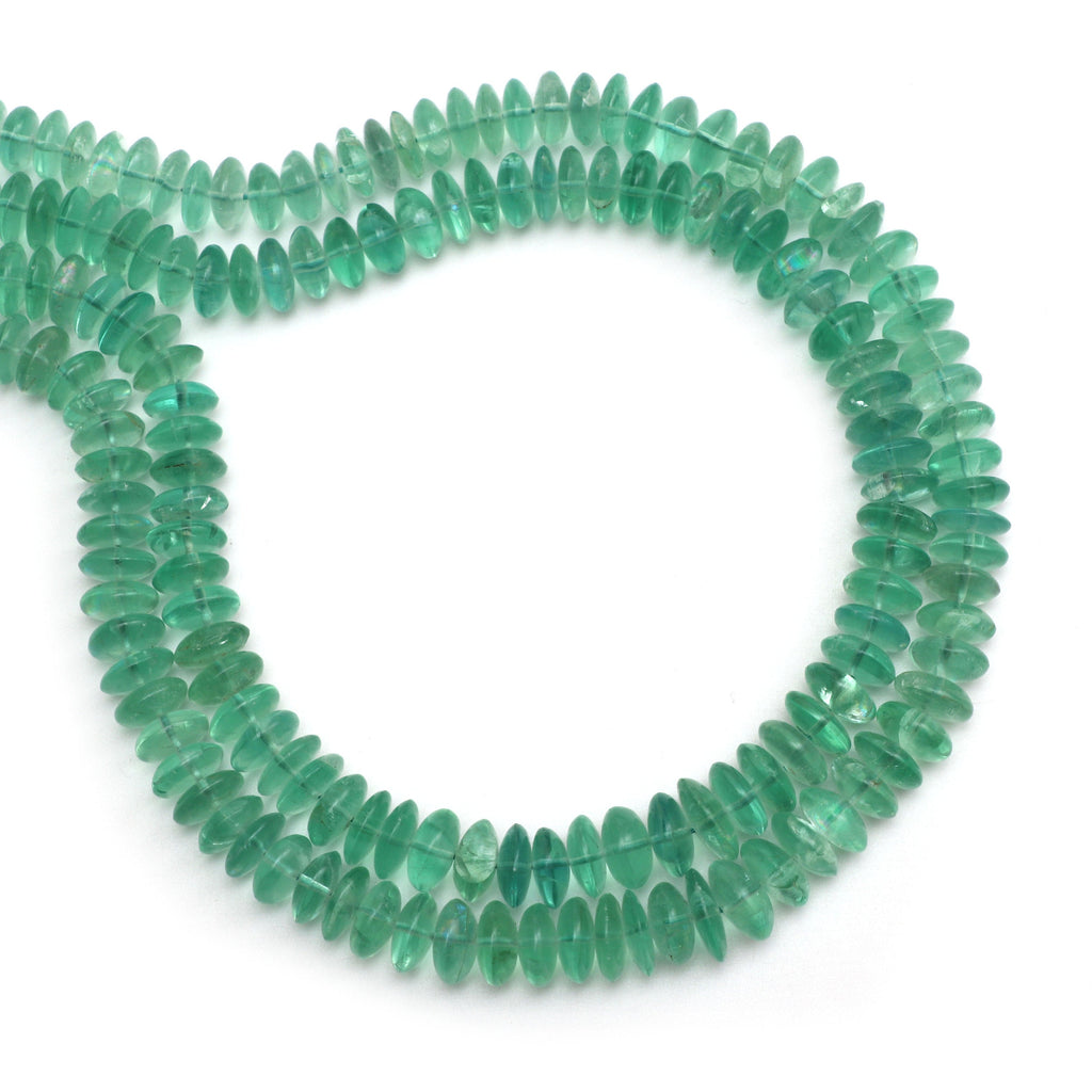 Fluorite Smooth Saucer Shape Beads - 8 mm to 11 mm - Fluorite Saucer Beads - Gem Quality , 8 Inch/16 Inch/18 Inch, Price Per Strand - National Facets, Gemstone Manufacturer, Natural Gemstones, Gemstone Beads