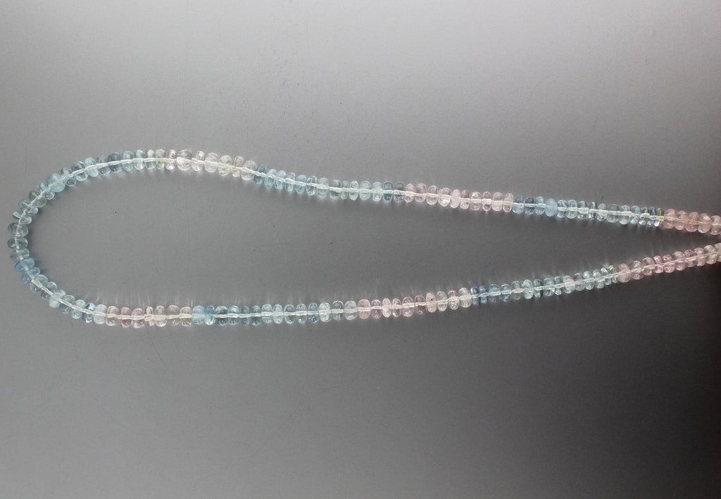 Multi Beryl smooth Beads Rondelle Beads, Multy Beryl Rondelle Beads, Fine Quality, Natural, 5 to 6 mm, 18 Inch Strand - National Facets, Gemstone Manufacturer, Natural Gemstones, Gemstone Beads