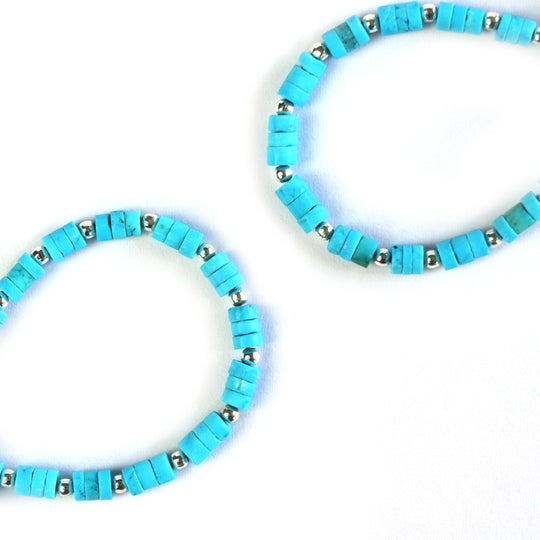 Natural Magnesite Smooth Flat Coin Beads , Magnesite Tubes, Magnesite Tyre Shape 3 mm to 4 mm, AA Quality 8 Inch Strand