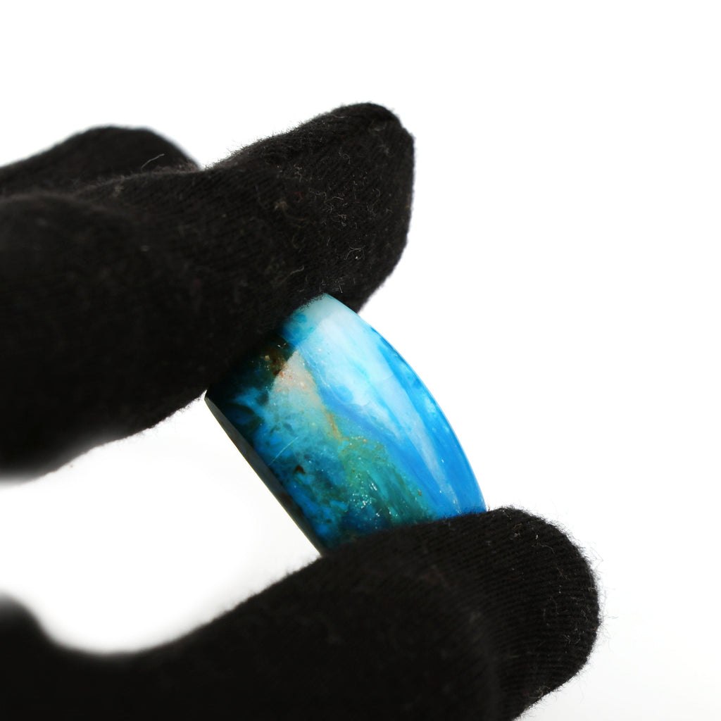 Natural Opalina Smooth Organic Shape Loose Gemstone - 18x28 mm - Opalina Smooth Cabochon Gemstone, Pair (2 Pieces) - National Facets, Gemstone Manufacturer, Natural Gemstones, Gemstone Beads