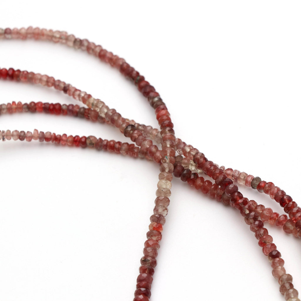 Andesine Faceted Roundel Beads - 3 mm to 6 mm - Andesine Roundel Beads - Gem Quality , 8 Inch/16 Inch Full Strand, Price Per Strand - National Facets, Gemstone Manufacturer, Natural Gemstones, Gemstone Beads