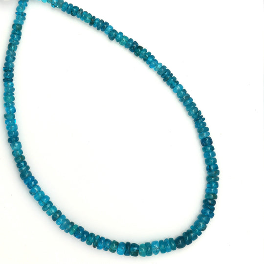 Neon Apatite Smooth Beads, 3 MM to 4 MM, Neon Apatite, Smooth Beads, 21 cm ,Price Per Strand