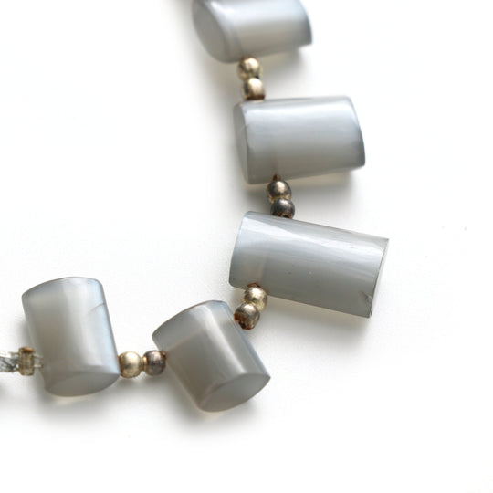 Moonstone Smooth Cylinder Beads - 7.5x10 mm to 8.5x13 mm- Peach Moonstone Jewelry Making Beads, 5.5 Cm Full Strand, Price Per Strand