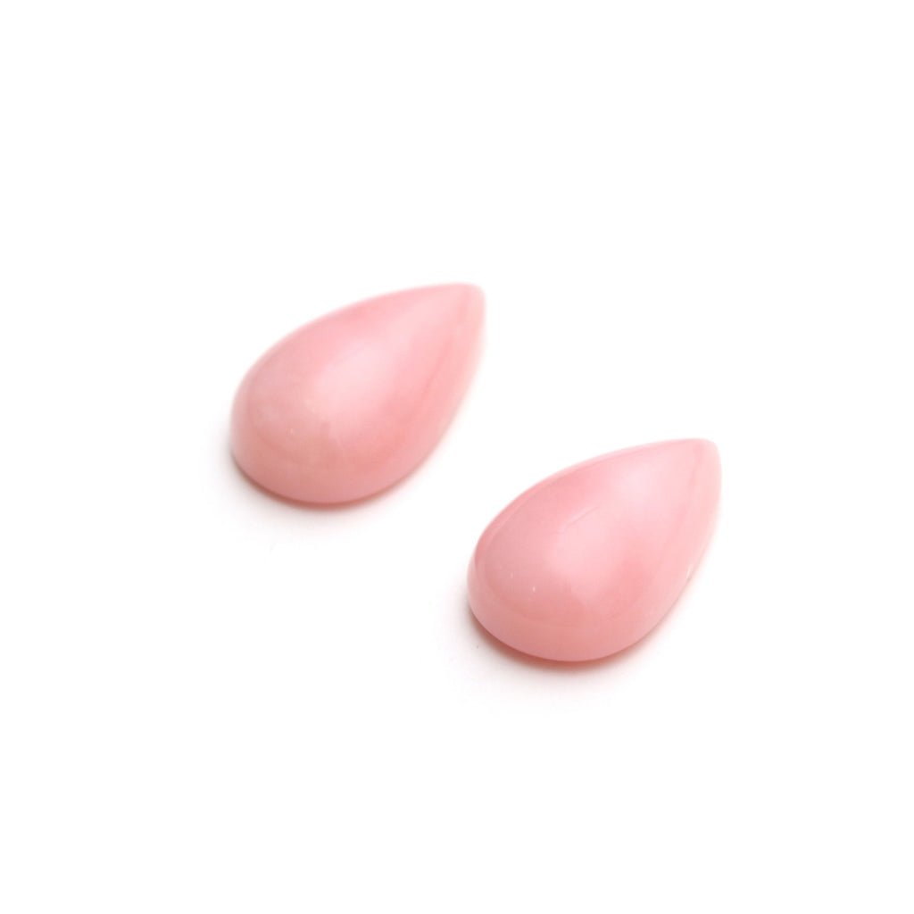 AAA Quality Natural Pink Opal Smooth Pear Cabochon Gemstone | 15x25 mm | Gemstone Cabochon | Pair ( 2 Pieces ) - National Facets, Gemstone Manufacturer, Natural Gemstones, Gemstone Beads