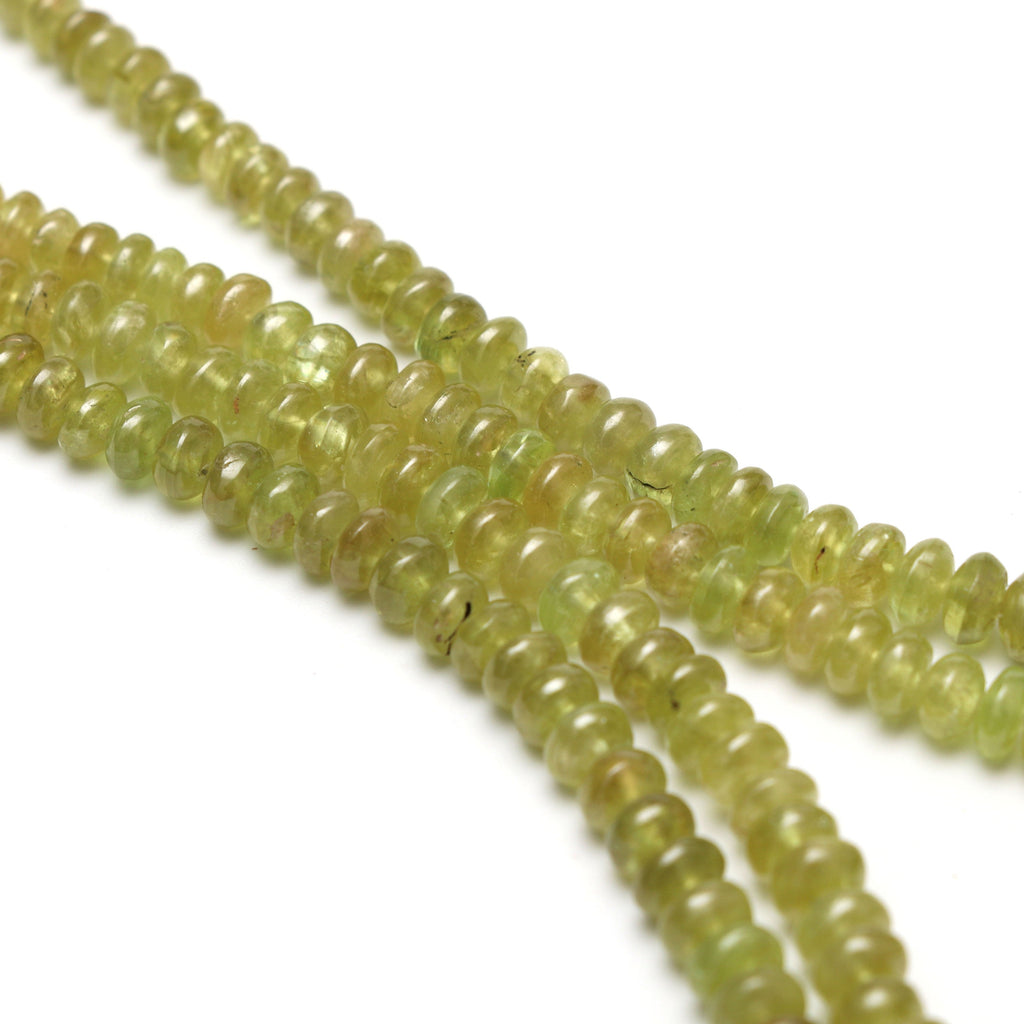 Sphene Smooth Roundel Beads, 6 mm to 7 mm, Sphene Roundel Beads - Gem Quality , 18 Inch Full Strand, Price Per Strand - National Facets, Gemstone Manufacturer, Natural Gemstones, Gemstone Beads
