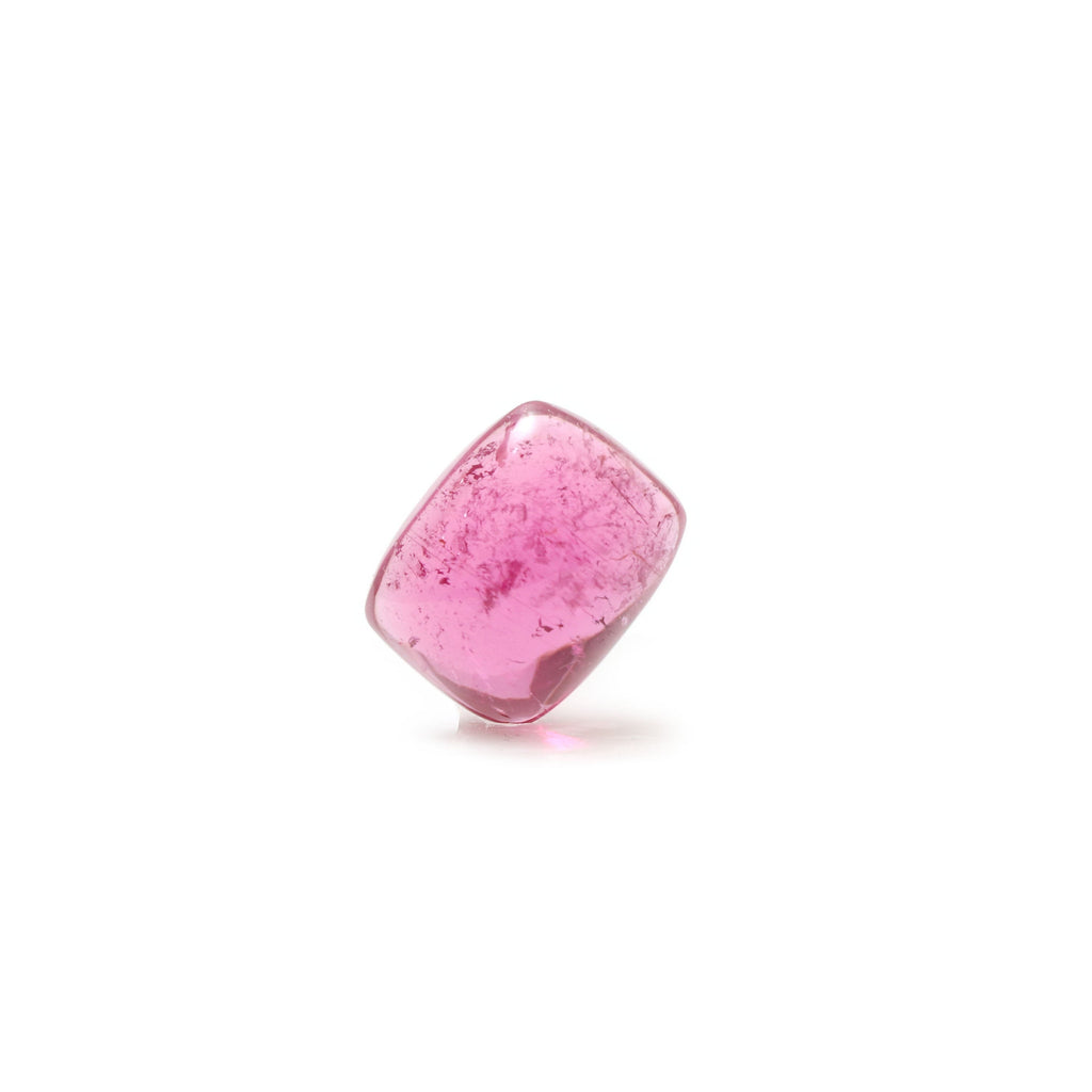 Natural Pink Tourmaline Smooth Rectangle Cabochon, Natural Tourmaline Loose Gemstone - 14x11x5.5 mm - Tourmaline Cabochon, 1 Piece - National Facets, Gemstone Manufacturer, Natural Gemstones, Gemstone Beads