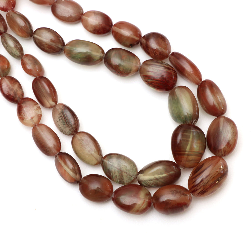Andesine Smooth Tumble Beads | 7x8 mm to 12x18 mm | Andesine Gemstone | Gem Quality | 8 Inch/ 18 Inch Strand | Price Per Strand - National Facets, Gemstone Manufacturer, Natural Gemstones, Gemstone Beads