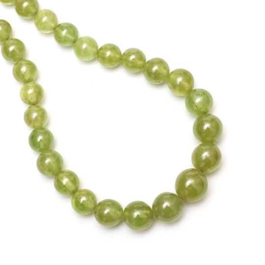 スフェーン スムース ラウンド ボール、5.5 mm ～ 11.5 mm、スフェーン ラウンド ボール - 宝石品質、18 インチ フル ストランド、1 ストランドあたりの価格