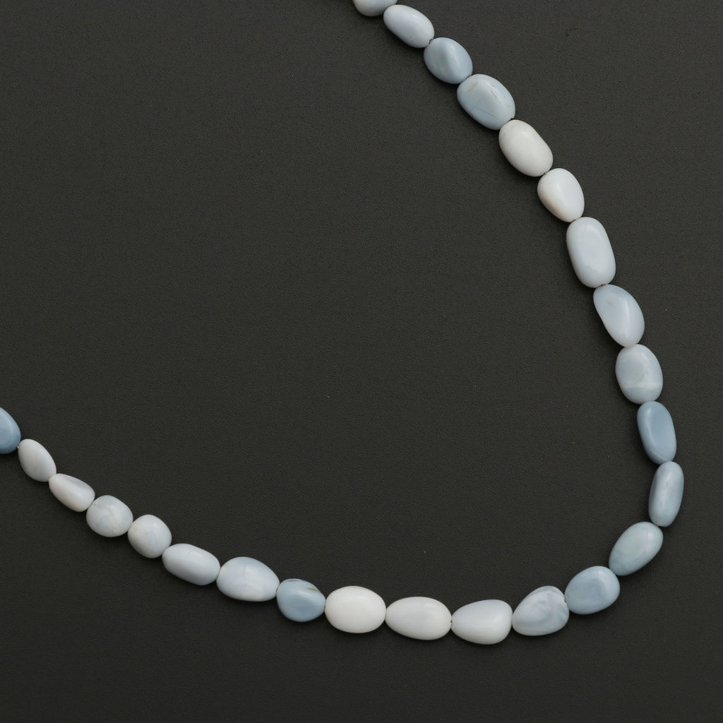 Natural Blue Opal Shaded Smooth Nuggets, 6x4 mm to 9x5 mm, Blue Opal Bead,- Gem Quality , 18 Inch/ 46 Cm Full Strand, Price Per Strand - National Facets, Gemstone Manufacturer, Natural Gemstones, Gemstone Beads