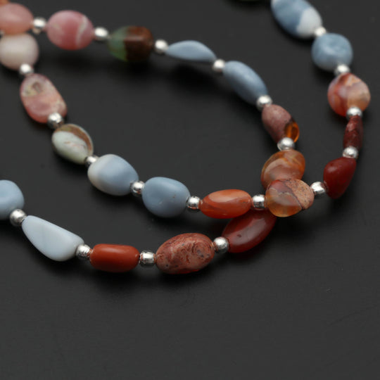 Multi Opal Smooth Tumble Beads - 4x6 mm to 6x8 mm - Multi Opal Jewelry Making Beads, 20 Cm Full Strand, Price Per Strand