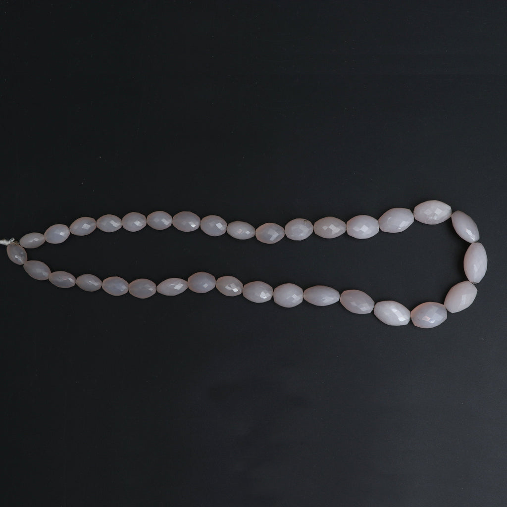 Lavender Chalcedony Faceted Oval Beads | 8.5x11.5 mm to 14.5x20 mm | Lavender Chalcedony Beads | 18 Inch Full Strand, Price Per Strand - National Facets, Gemstone Manufacturer, Natural Gemstones, Gemstone Beads